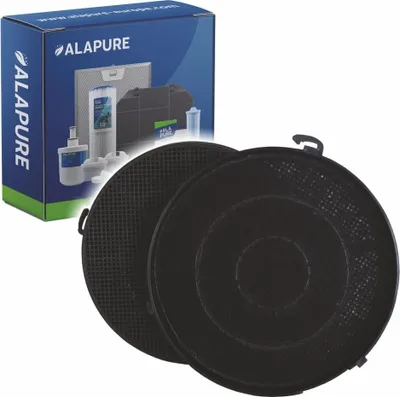 A box of ALAPURE products and two charcoal filters.