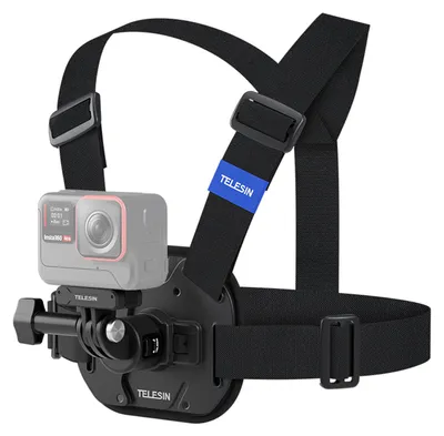 Produktbild von TELESIN Sportkamera-Brusthalterungsgurt, Schnellverschluss-Brustgurt, Ersatz fuer GoPro Hero 12/11/10/9, DJI OSMO Action, Insta360 X4/X3, Action-Kamera-Zubehoer