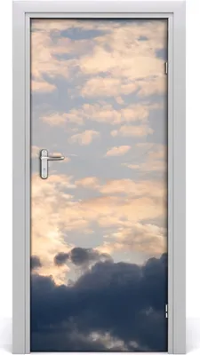 Produktbild von Tulup Türaufkleber 85x205 cm Dekorative Aufkleber Selbstklebend Wasserdichte Tapete Abnehmbar Schlafzimmer Wohnzimmer Wohnkultur - Wolken im Himmel