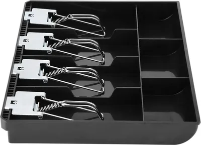 Productafbeelding van Geldlade, 33,00 x 26,00 x 4,00 cm, kassalade met 7 compartimenten, contant geld lade, kassa, inzetstuk, kassalade met 4 biljetvakken en 3 muntladen, uitneembaar