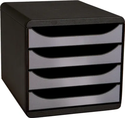 Image de Exacompta Module de classement Big Box 4 tiroirs Metallic Argent 310438D