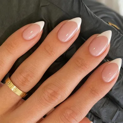 Zdjęcie produktu dla Sztuczne paznokcie, krótkie, w kształcie migdałka, białe, 30 sztuk, tipsy do manicure, do samodzielnego naklejania
