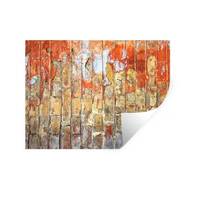 Obrázok produktu pre MuchoWow® Nálepka na stenu - Stena - farba - tehla - 160x120cm - Samolepiaca a polohovateľná