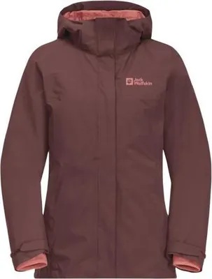Produktbild von Jack Wolfskin Damen Luntal 3in1 JKT dark maroon XS
