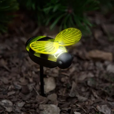 Immagine prodotto di Lampada solare da giardino - Con picchetto - Lampada da giardino a LED alimentata a energia solare - LED bianco - Si accende automaticamente al tramonto - Lampada decorativa da giardino, aiuola o terrazza - 14,5 cm [11752]