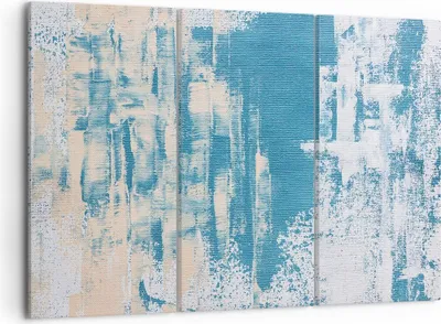 Produktbild von Bild auf Leinwand - Leinwandbild - 3 Teile - Blau Farben Hintergrund - 105x70cm - Wand Bild - Wanddeko - Wandbilder - Leinwanddruck - Bilder - Wanddekoration - Leinwand bilder - CE105x70-5062