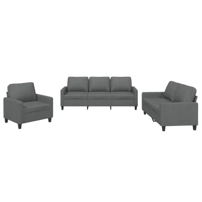 Produktbild von VidaXL 3201429, Grau, Schaum, Metall, Polyester, Textil, 198 cm, 77 cm, 80 cm