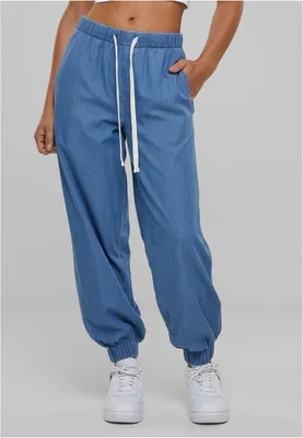 Image de Pantalon de jogging en denim léger Urban Classics Ladies skyblue washed - M