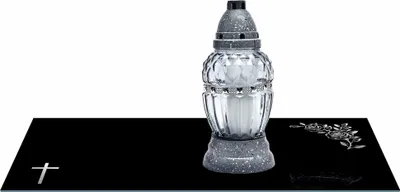 Zdjęcie produktu dla SZKLANA PODSTAWKA POD ZNICZE z dedykacją 60x30cm 510d