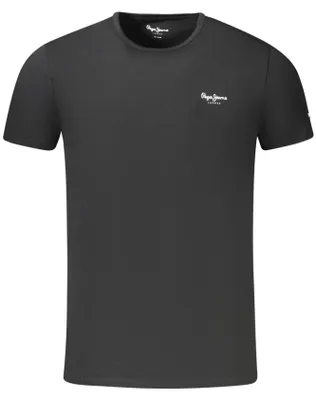 Produktbild von Herren Slim Fit Kurzarm T-Shirt Schwarz - Nachhaltige Baumwolle