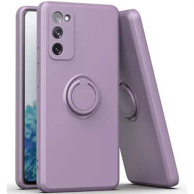 Immagine prodotto di Samsung S20 FE Case, con supporto ad anello e supporto, resistente ai graffi, custodia in silicone morbido per Samsung Galaxy S20 FE/S20 FE 5G/S20 FE 2022 Purple
