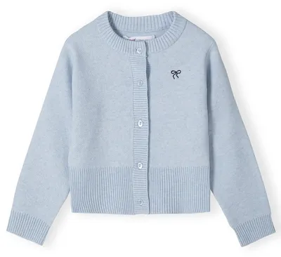 Minoti Strickjacke Hellblau für Mädchen, Vorderansicht