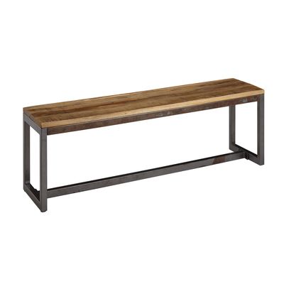 Jedáleň  120 x 46 x 45 cm mango masív / kov drevené lavice klasická | Wohnling