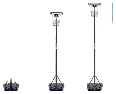 Obrázok produktu pre Basketbalový kôš, výškovo nastaviteľný, odolná konštrukcia, čierny