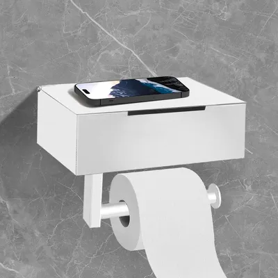 Produktbild von Selbstklebender Toilettenpapierhalter weiß