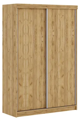 Produktbild von Krudox POL Craft Gold Kleiderschrank Schiebetür 150x200x62 cm Kleiderstange Schlafzimmer Schrank
