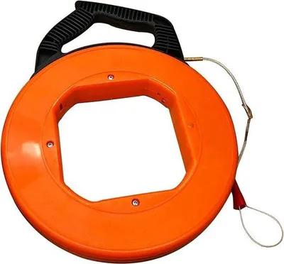 Obrázok produktu pre Pomôcka na ťahanie optických káblov s plastovým puzdrom – 30 m laná s priemerom 4 mm pre prázdne rúrky – rukoväť – profesionálne použitie