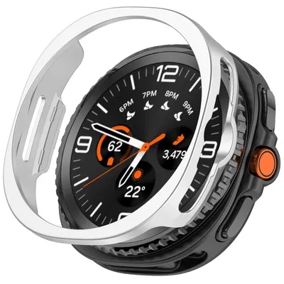 Immagine prodotto di Per Samsung Galaxy Watch 8 Classic 46mm Design plastica PC Smart Watch Custodia protettiva argento