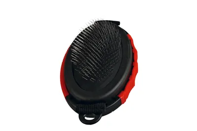 Produktbild von Karlie Professional Zupfbürste - Hundebürsten - Gummi - Rot/Schwarz - 12,5x7x4 cm