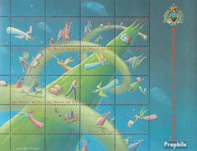 Produktbild von Briefmarken San Marino 2001 Mi 1982-1997 Zd-Bogen (kompl.Ausg.) postfrisch Weihnachten