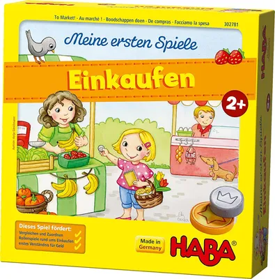 Immagine prodotto di HABA Meine Ersten Spiele Einkaufen, Würfelspiel, Lernspiel, Kaufladen, Spielzeug, 302781