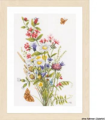 Produktbild von Lanarte Kreuzstichset "Zählen von Feld- und Wiesenblumen", Zählmuster