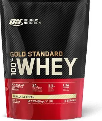 Image de Optimum Nutrition Gold Standard 100 % Whey Protein - 465 g Vanilla Ice Cream