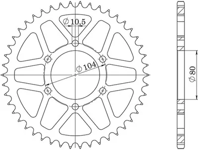 Immagine prodotto di In Acciaio Passo 520 - Z 40 Denti (Dis.16403)