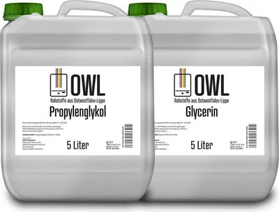 Produktbild von Bundle 5L VG Glycerin Glyzerin + 5L PG Propylenglykol Propylene Glycol