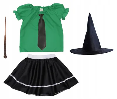 Produktbild von Slytherin Harry Potter Kostüm Set Kinder Halloween 134-140