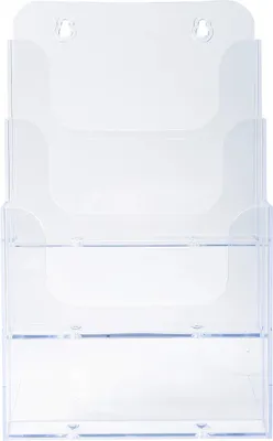 Produktbild von EXACOMPTA 75158D EXACOMPTA Tisch-Prospekthalter, A5 hoch, 3 Fächer, glasklar