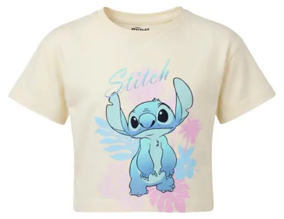 Produktbild von Disney Stitch Kinder Mädchen T-Shirt Kurzarm Shirt - 104, Gelb