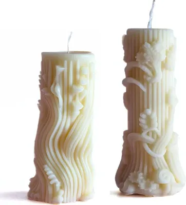 Produktbild von Handgemachte Kerzen, Dekokerzen, Wachskerzen, Haushaltskerzen, Formkerzen aus natürlichem Bienenwachs 2 SETS (Gelb)