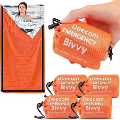 Produktbild von Deecam Notfall Schlafsack Leicht Wasserdicht Biwaksack für Outdoor Camping