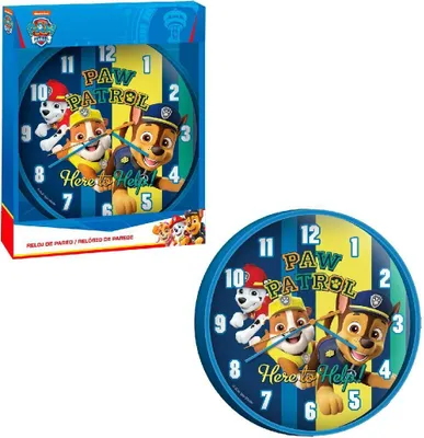 Produktbild von Paw Patrol Wandklok 25 cm Blauw