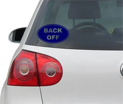 Produktbild von Aufkleber / Autoaufkleber - JDM - Die cut - BACK OFF EURO OVAL - Folie Auto Decal Sticker - blau - 139mm x86mm