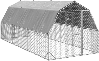 Zdjęcie produktu dla Kurnik z dachem 2,5x6x2,25 m Stal ocynkowana