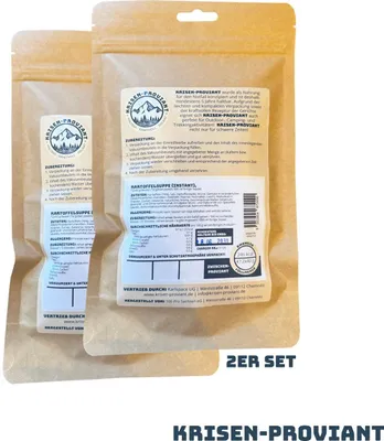 Produktbild von Krisen-Proviant - 2er-Set Kartoffel-Suppe (instant) Notvorrat - 5 Jahre haltbar