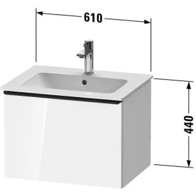 Produktbild von Duravit DE4261034550000 DN WTU WH 610x462x440 Az 1 Ei