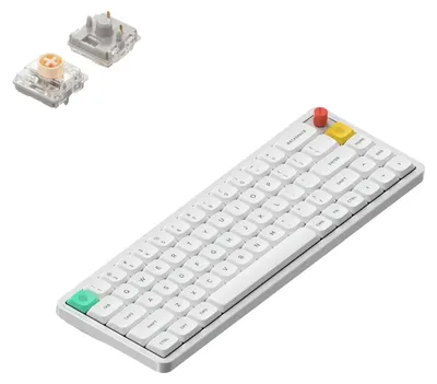 Image de Clavier mécanique sans fil NuPhy Air65 V3, Bluetooth/2,4 GHz/USB-C, disposition QWERTY - Nova White / Blush, format nano