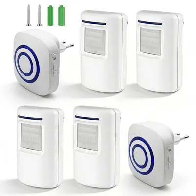 Immagine prodotto di Sensore di movimento per porte, wireless, con 4 sensori PIR e 2 ricevitori