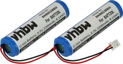 Produktbild von vhbw 2x Akku Ersatz für BATT20L für digital Radio (2200 mAh, 3,7 V, Li-Ion)