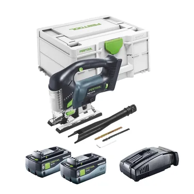 Image de Festool CARVEX PSBC 420 EB-Basic Scie sauteuse pendulaire sans fil 18 V 120 mm Brushless + 2x batterie 8,0 Ah + chargeur rapide + Systainer