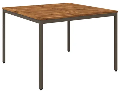 Image de vidaXL Table de jardin, style naturel et couleur café, 110 x 108,5 x 75 cm