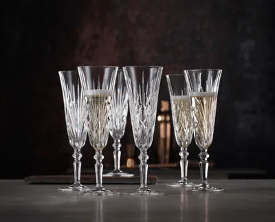 Zdjęcie produktu dla Nachtmann Palais, Kieliszki do szampana, 140 ml, Szkło, Przezroczysty, Palais, 205 mm