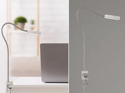 Produktbild von Fischer & Honsel Raik LED Klemmleuchte 4,7W warmweiss dimmbar Acrylglas nickel 50374