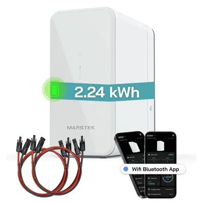 Produktbild von Marstek Saturn B2500-D Solarspeicher 2,24 kWh LiFePO4 Solarakku für PV Systeme Balkonkraftwerk, IP65, 6000 Zyklen, WIFI und Bluetooth, Solar-Batterie