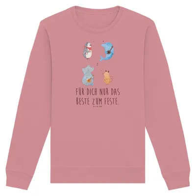 Produktbild von Mr. & Mrs. Panda Baumwoll Pullover Big Band Größe L - Canyon Pink - Geschenk, Pulli, Maus, Lustige Sprüche, Elefant, Hund, Sweatshirt, Bio, Gitarre, Musik, Sweater