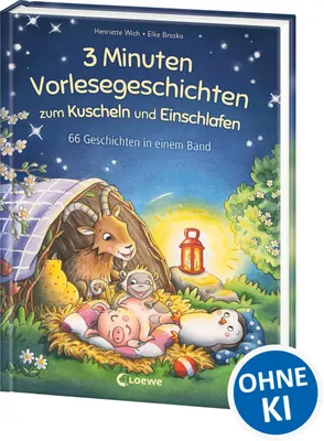 Zdjęcie produktu dla 3-Minuten-Vorlesegeschichten zum Kuscheln und Einschlafen: Vorlesebuch mit 66 Freundschafts-Geschichten in einem Band - Für Kinder ab 4 Jahren