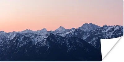Produktbild von MuchoWow® Poster Alpen - Berg - Sonnenuntergang - Schnee 40x20 cm - Poster für die Wand - Poster Schlafzimmer
